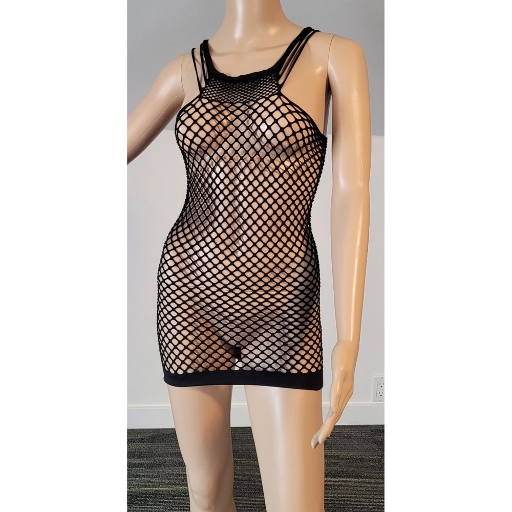 Sexy-Black-Women-fishnet -Party-Dress-Babydoll--clubwear SL20017‎